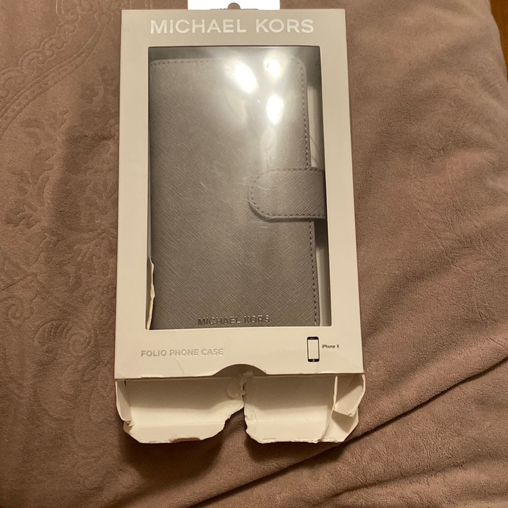 Michael Kors IPhone X leather folio case